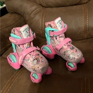 Hello Kitty Pink and Teal Roller Skates